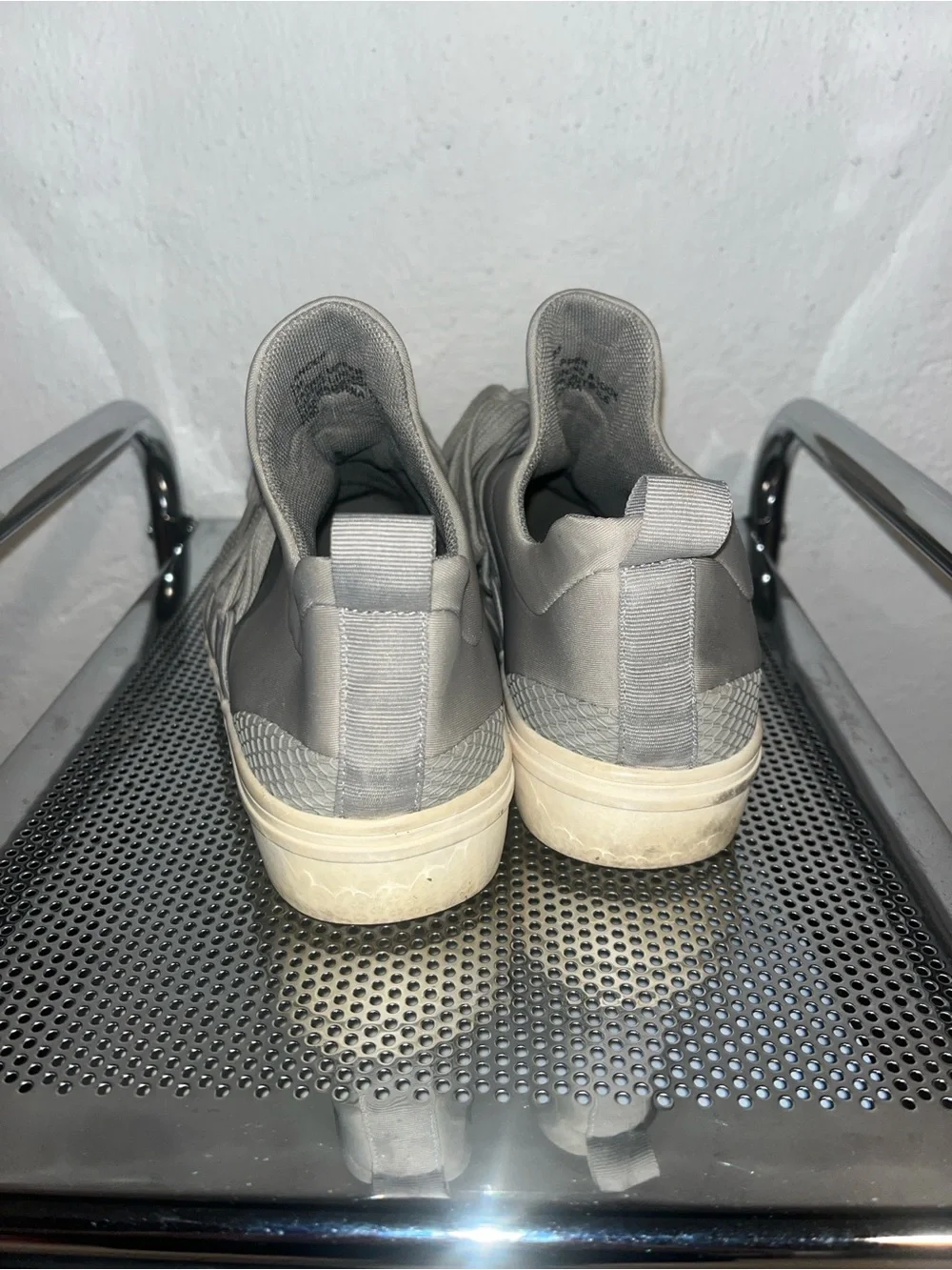 Steve Madden Silver Slip On Sneakers